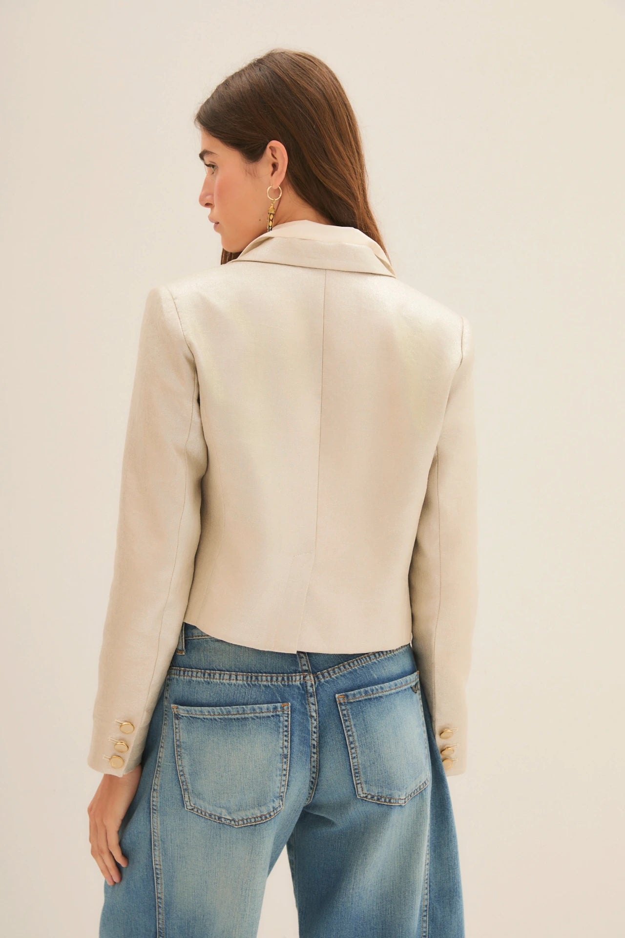 Saco linen shine crop