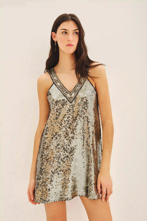 Vestido antique sequins