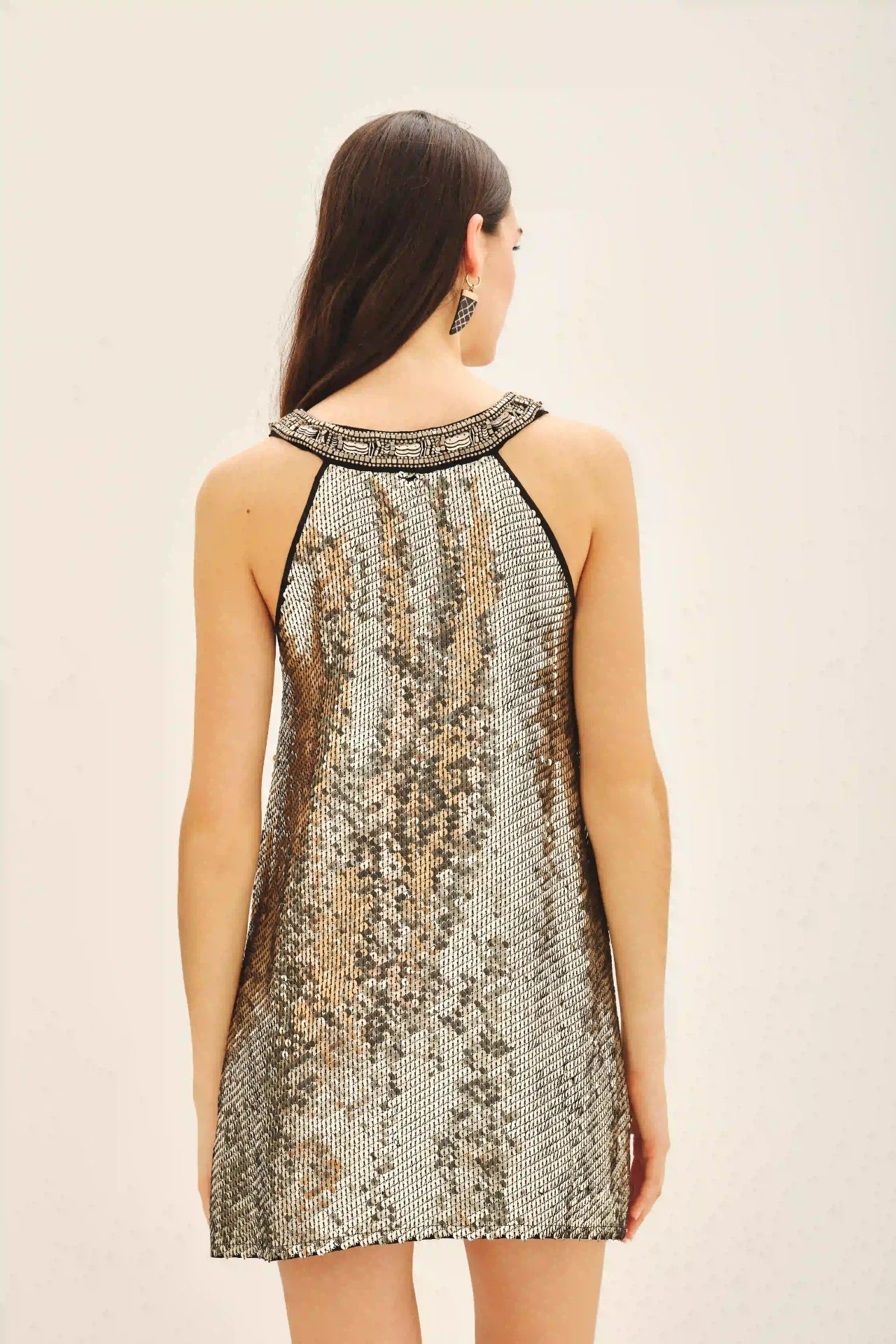 Vestido antique sequins