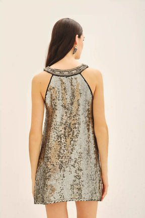 Vestido antique sequins