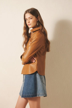 Camisa bellota cuero