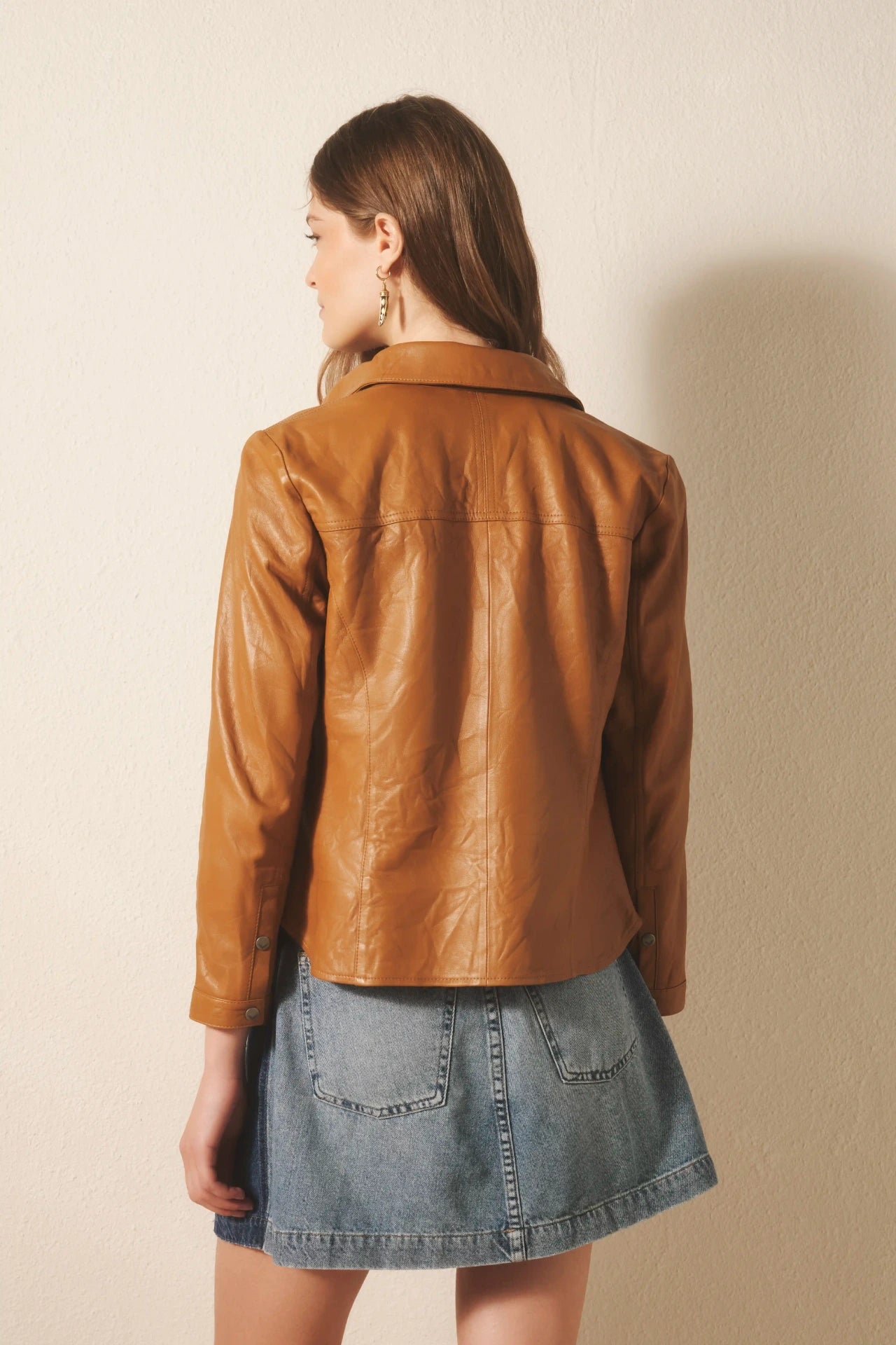 Camisa bellota cuero