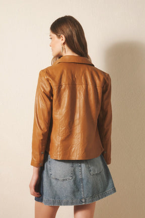 Camisa bellota cuero