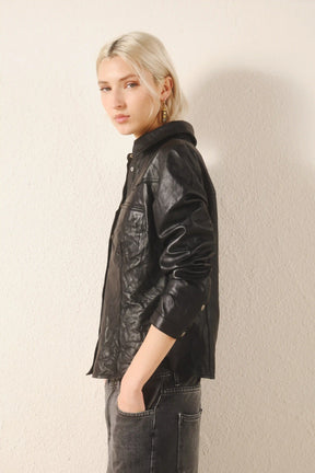 Camisa bellota cuero